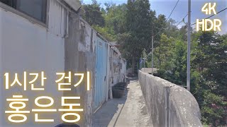 홍은1동 · 2024 · 1시간 걷기 · Hongeun 1-dong · 1 hour walk · Seoul · 4K · HDR