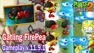 PvZ 2 11.9.1 - New Plants Gatling Fire Pea Gameplay in Plants vs Zombies 2