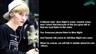 {ENG SUB} Jonghyun speaks about Pretty Boy, Taemin and Kai on Blue Night Radio