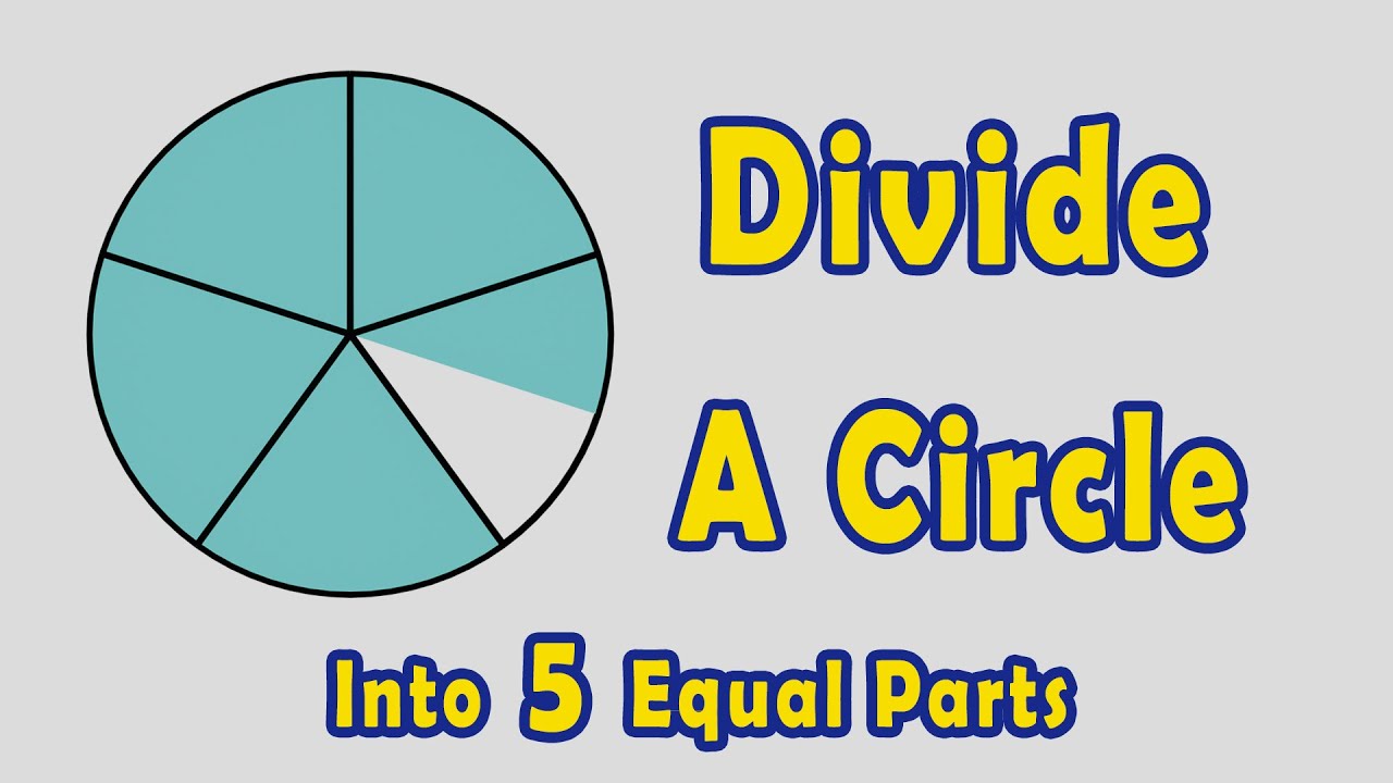 How To Divide A Circle Into 5 Equal Parts Youtube
