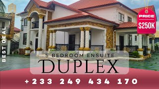 $250,000 5-Bedroom Ensuite Duplex for Sale – Duase New Site, Kumasi #realestate #ghana #luxury