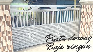 cara membuat pintu geser/ dorong (gerbang) bajaringan