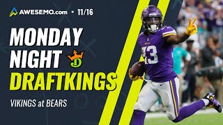 BEARS VS VIKINGS DRAFTKINGS NFL DFS PICKS | Week 10 Monday Night Football DFS