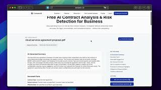 Free AI Contract Analyzer Demo — Analyze & Compare Contracts in Seconds | CompareX
