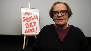 Agnieszka Holland zachęca do głosowania / ANI SŁOWA BEZ NAS