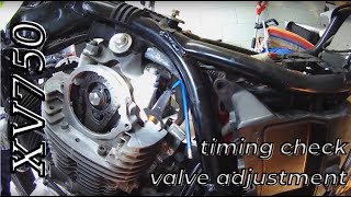 Yamaha Virago XV750 timing check and valve adjustment