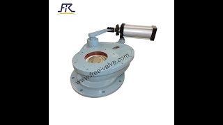 Pneumatic ceramic lined rotating disc gate valve DN200