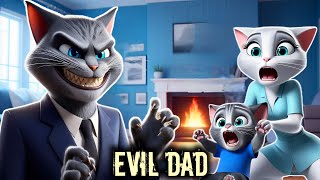 Evil Dad's Sinister Plan 😈#shortstory #catstory #storytime #cartoon #cattales #catlover