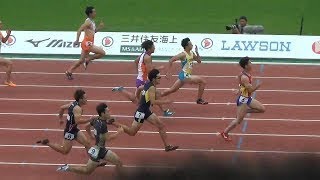 多田修平 10.23 準決1 男子100m えひめ国体陸上2017