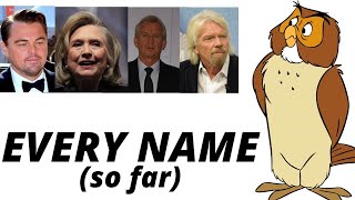 Every Name on Epstein's List (so far)