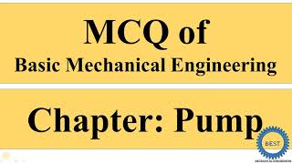 MCQ of Pump - MCQ of BME