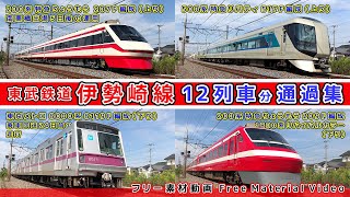 東武鉄道伊勢崎線【その46】特急りょうもう200系207F編成標準カラー他\u00261800系リバイバルカラー/特急リバティ500系/東京メトロ8000系8119F編成 他、通過集【鉄道撮影フリー素材59】