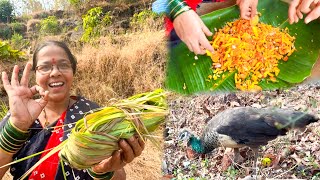 घराजवळ आला मोर | आम्ही गेलो कलमांच्या compound मध्ये आणी केली भेल पार्टी | Peacock in House | Kokan