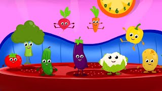 Ten Little Vegetables | Vegetables Song | Nursery Rhymes and Baby Song | Preschool Learning Videos