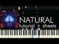 Imagine Dragons - Natural - Piano Tutorial + Sheets