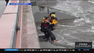 Firefighters make swift water rescues in Orange County, Ontario