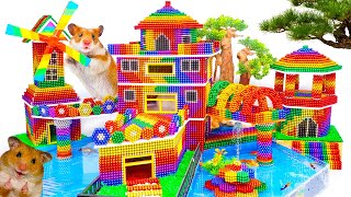 DIY Satisfying Magnet Balls - Build Hamster Castle Has Windmill And Fish Pond From Magnetic Balls
