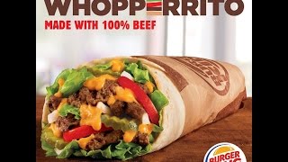 The Truth About  Burger Kings Whopperito - Taste Test - Facebook Live Epic Fail