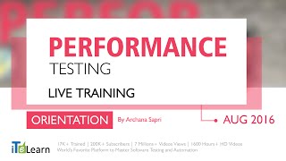 Performance Testing Live Training \u0026 Live Project for Beginners(Orientation Session)