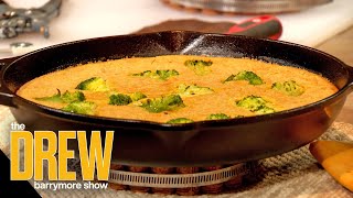 Danny Seo Teaches Drew How to Make Savory, Comforting Broccoli and Cheese Spoon Bread