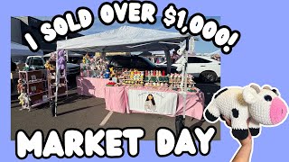 MARKET DAY 🦋 I MADE OVER $1,00+ 💵 THE PERFECT MARKET DAY?1