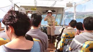 amphibious bus Mt.Fuji lake Yamanaka 山中湖の水陸両用車 車内バージョンです