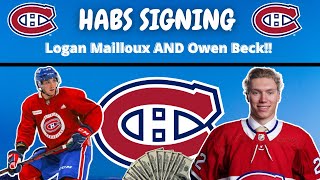 Habs Sign Logan Mailloux and Owen Beck (Montreal Canadiens News)