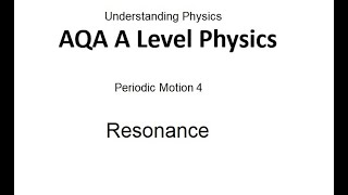 AQA A Level Physics: Resonance