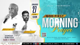 🔴🅻🅸🆅🅴 | GOD FIRST | MORNING PRAYER | 27/01/2025 | Sr. Pas T. ANTONY | Pas A.J.I.SAM