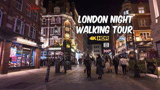 Discover London's 🇬🇧 Hidden Gems at Night! - 4K HDR captions