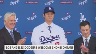 Los Angeles Dodgers signing baseball super star Shohei Ohtani to record deal
