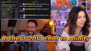 Arther's first chat message to Alinity's stream EXPOSED!