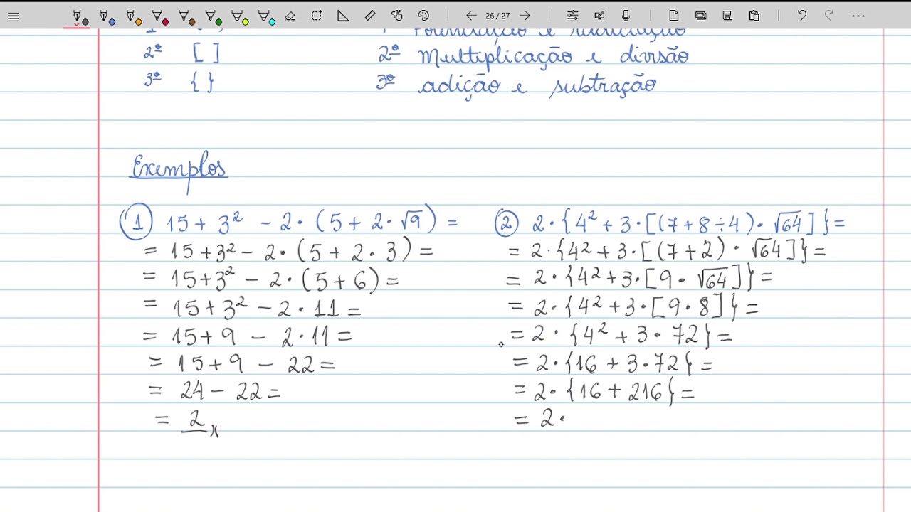 Exercícios De Expressões Numéricas Com Potenciação E Radiciação 6o Ano ...