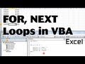 Excel VBA Basics #3 - Using For and Next with variable, using loops for custom reporting