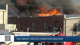 WAGONER FIRE: Four buildings impacted by fire