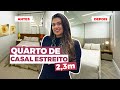 Quarto De Casal Pequeno e Estreito com 2,30 metros • Larissa Reis Arquitetura