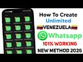 How to Create Unlimited Whatsapp Accounts in Venezuela 🇻🇪| 100% Working New Method 2026 🚀