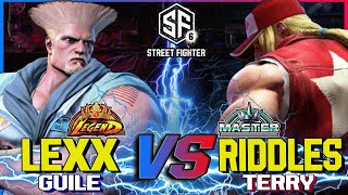 SF6 ▰ LEXX (Guile) vs RIDDLESMK (Terry) ▰ Street Fighter 6 High Level Gameplay