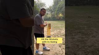 Cricket in-swinger ball target practise