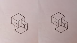Simple and Easy 3D illusion drawing, Trick and Art #Shorts