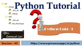 #45 Python Tutorial for Beginners | Python Quiz -1 | Python Basics Quiz