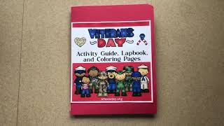 Veterans Day lapbook video preview