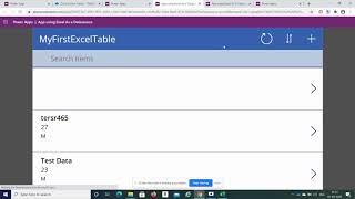 PowerApps Using Excel as a data source, One Drive as Storage - Beginner Part 1