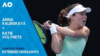 Anna Kalinskaya v Katie Volynets Extended Highlights | Australian Open 2024 First Round