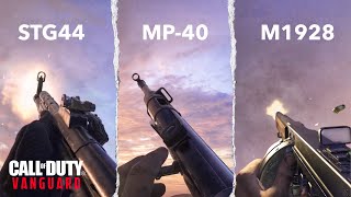 VANGUARD: Every Starting Weapon Upgrade and Reload Animation (M1928, MP-40, STG44)