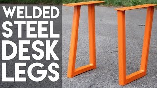 Walnut Plywood \u0026 Steel Desk, Part 1: Welding the Steel Legs | Crafted Workshop