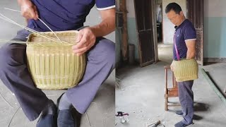 How to Make a small  Bamboo Flower Basket for Picking Mushrooms |  Bamboo Handmade
