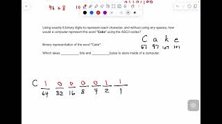 Text to Binary using ASCII