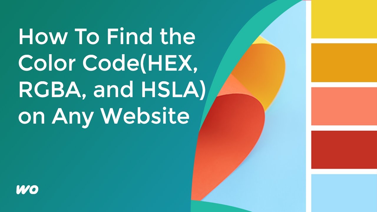 How To Find The Color Code(HEX, RGBA, And HSLA) On Any Website - YouTube