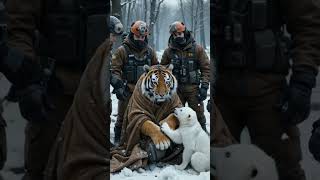 A bear cub rescues the tiger - P2.  #shorts #shortsvideo #shortsfeed #shortsviral #shortsyoutube